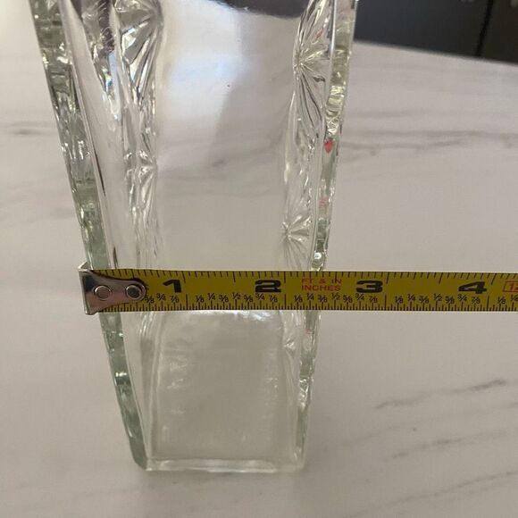 Vintage Mid Century Modern Glass Liquor Decanter Ornate Home Bar Decor Bottle - Picture 9 of 9